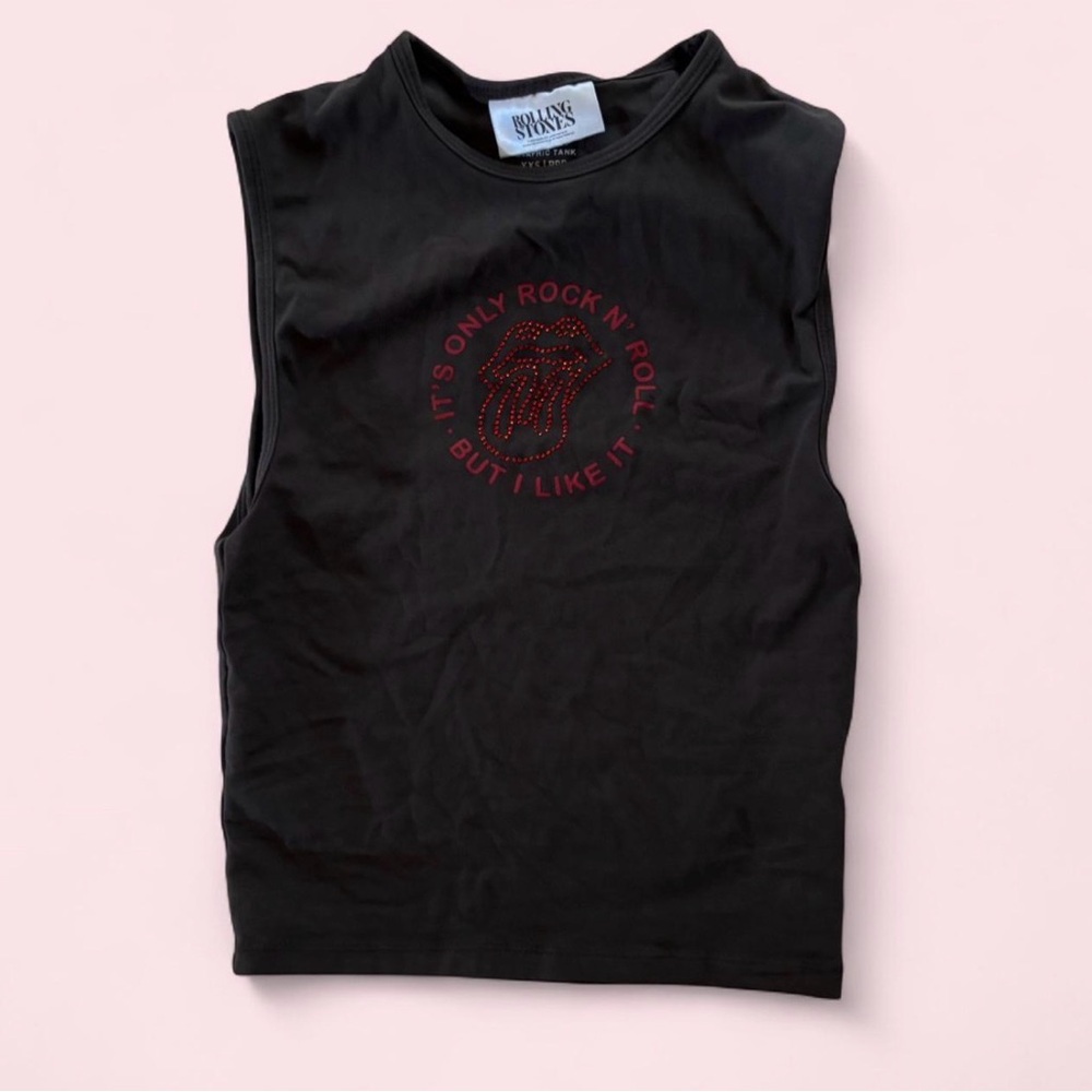 the Rolling Stones Dark Gray Sleeveless Top XXS